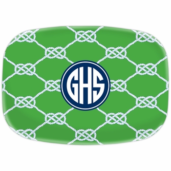 boatman geller nautical knot kelly platter