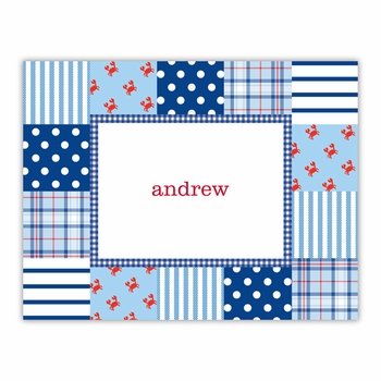 boatman geller patchwork blue foldover note
