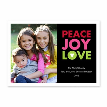boatman geller peace joy love black photocard