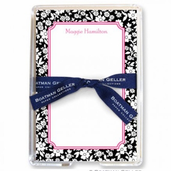 boatman geller petite flower midnight acrylic note sheets