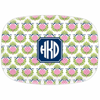 boatman geller pineapple repeat pink platter