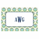 boatman geller pineapple repeat teal disposable placemats