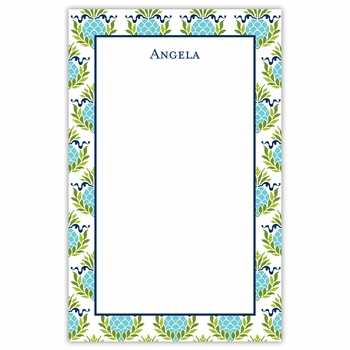 boatman geller pineapple repeat teal notepad