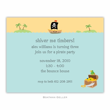 boatman geller pirate small flat notecard