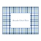 boatman geller plaid blue foldover note