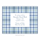 boatman geller plaid blue small flat notecard