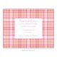 boatman geller plaid pink small flat notecard
