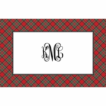 boatman geller plaid red disposable placemats