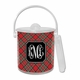 boatman geller plaid red ice bucket