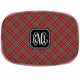boatman geller plaid red platter