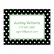 boatman geller polka dot black calling card