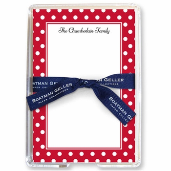 boatman geller polka dot cherry acrylic note sheets