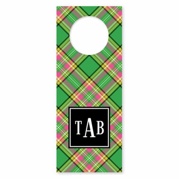 boatman geller preppy plaid wine tags
