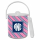 boatman geller repp tie pink & navy ice bucket
