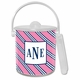 boatman geller repp tie pink & navy ice bucket