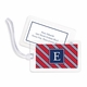 boatman geller repp tie red & navy bag tags