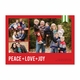 boatman geller ribbon collage green & red photocard