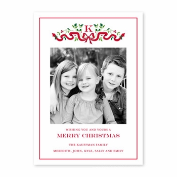 boatman geller ribbon holiday photocard