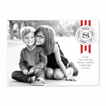 boatman geller ribbon large red photocard