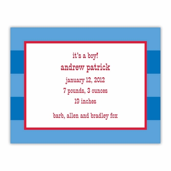 boatman geller rugby blue small flat notecard