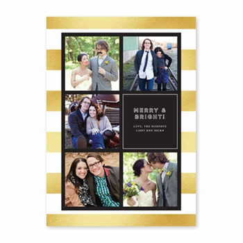 boatman geller rugby collage gold & black photocard