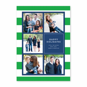 boatman geller rugby collage kelly green & navy photocard
