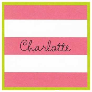 boatman geller rugby dark pink/lime border sticker