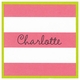 boatman geller rugby dark pink/lime border sticker