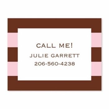 boatman geller rugby pink & brown calling card