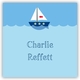 boatman geller sailboat square sticker