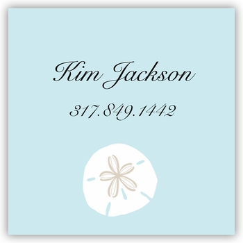 boatman geller sand dollar square sticker