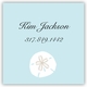 boatman geller sand dollar square sticker