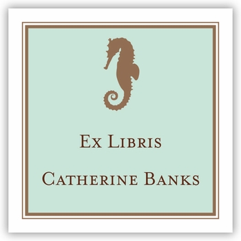 boatman geller seahorse square sticker