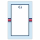 boatman geller seersucker band red & navy notepad
