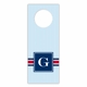 boatman geller seersucker band red & navy wine tags