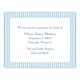 boatman geller seersucker blue small flat w/ ribbon flat notecard