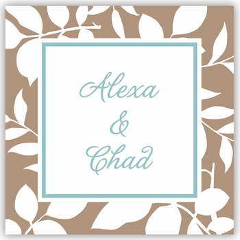 boatman geller silo leaves mocha square sticker