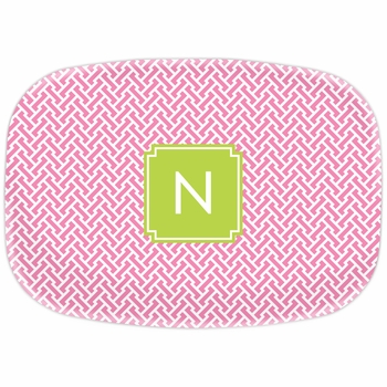 boatman geller stella pink platter