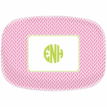 boatman geller stella pink platter