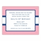 boatman geller stripe light pink & navy small flat notecard