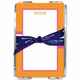 boatman geller stripe tangerine & raspberry acrylic note sheets