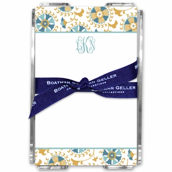boatman geller suzani gold acrylic note sheets