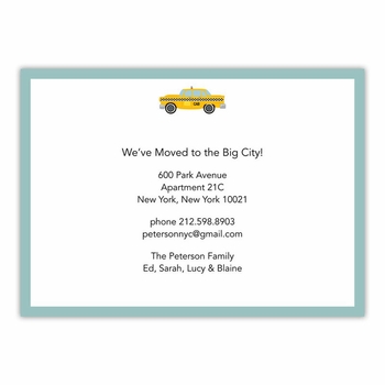 boatman geller taxi flat notecard