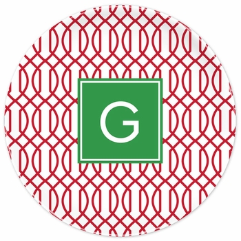 boatman geller trellis reverse cherry plate