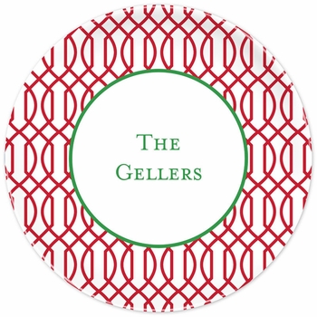 boatman geller trellis reverse cherry plate