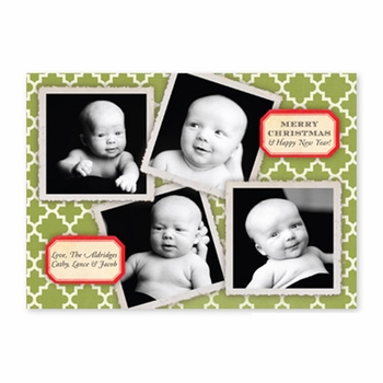 boatman geller vintage collage olive photocard