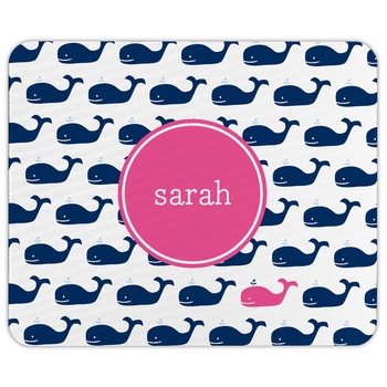 boatman geller whale repeat navy mouse pad