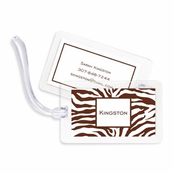 boatman geller zebra chocolate bag tags