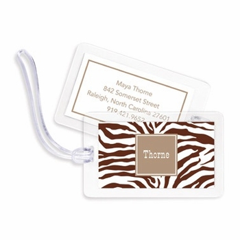 boatman geller zebra chocolate bag tags
