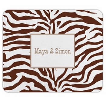 boatman geller zebra chocolate mouse pad